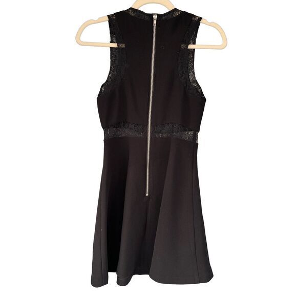 D1 BCBGeneration Black Lace‎ Midi Dress Size Small - Picture 2 of 6